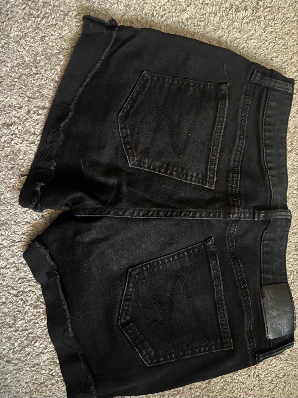 Black Denim Cutoff Shorts